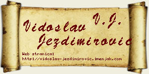 Vidoslav Jezdimirović vizit kartica